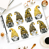 XL Yellow Plaid Gnomes